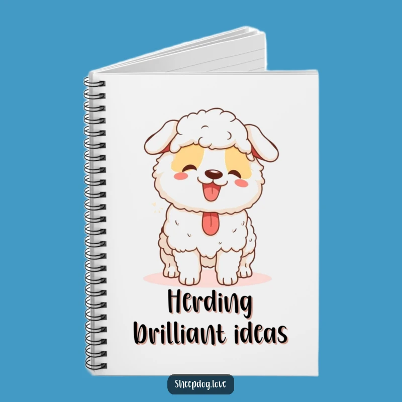 Funny Sheepdog Notebook: Happy Herder Journal for Jotting Down Laughs
