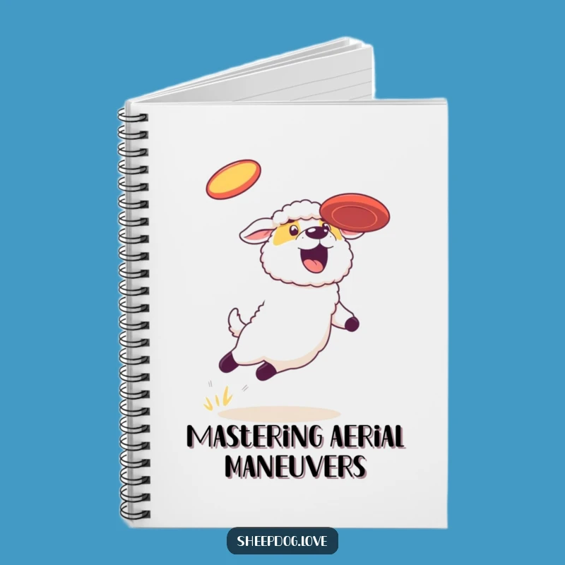 Funny Sheepdog Frisbee Notebook: Jot Down Ideas with Canine Flair