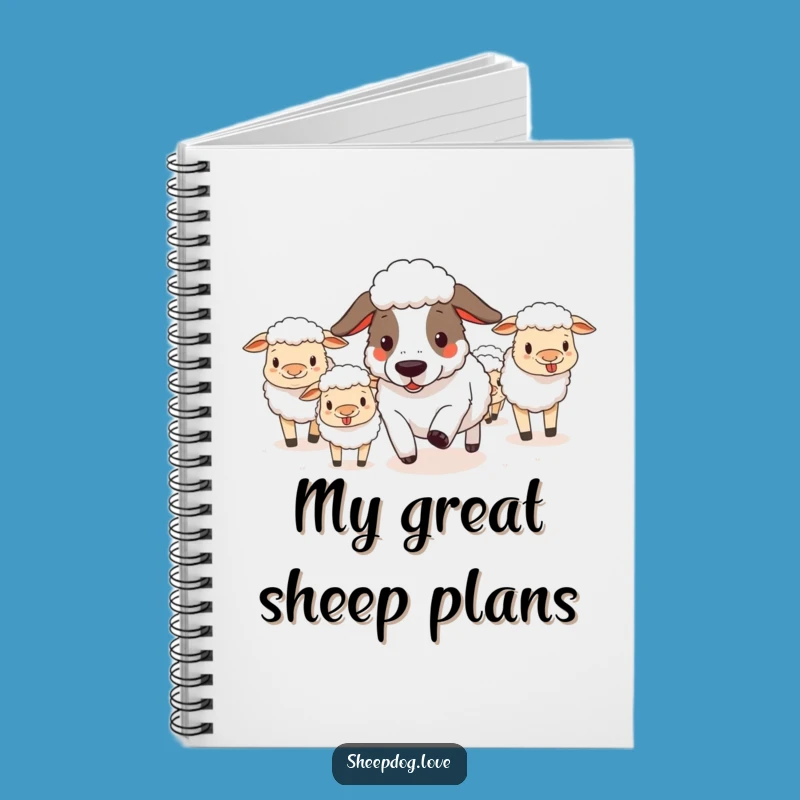 Funny Sheepdog Herding Notebook - Jot Down Ideas with Hilarious Charm Gift