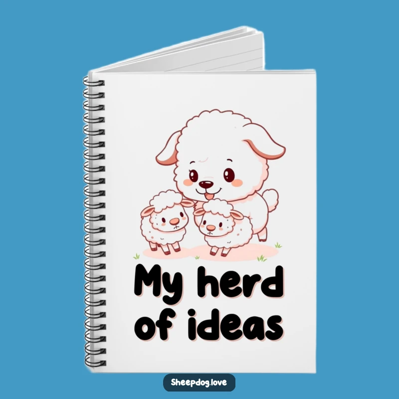Funny Sheepdog Herding Notebook: Playful Pup Journal, Great Dog Gift
