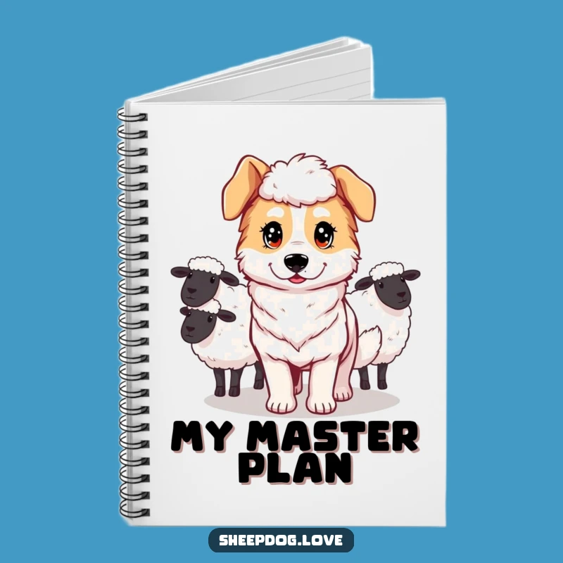 Determined Sheepdog Guiding Notebook: Plan Your Goals with Purpose