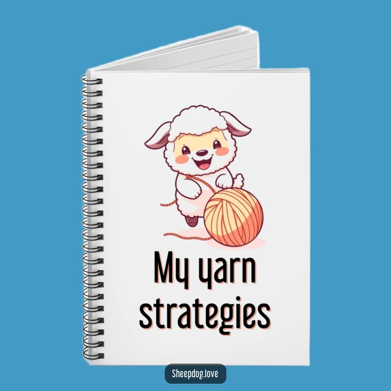 Funny Sheepdog Yarn Ball Notebook: Jot Down Ideas with Canine Charm