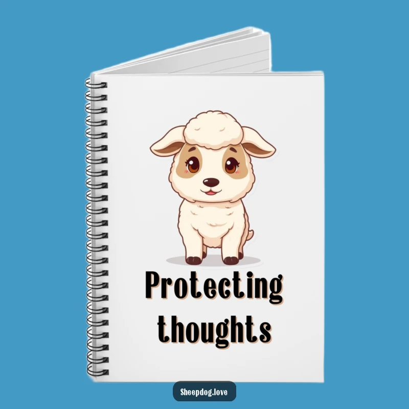 Funny Gentle Guard Sheepdog Notebook - Journal Your Protective Thoughts