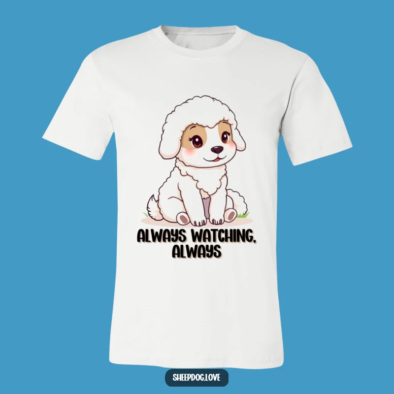 Funny Sheepdog T-Shirt: Calm Watcher Tee, Perfect Gift for Loyal Companions