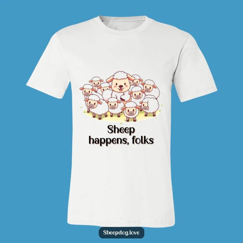 Funny Sheepdog Herding T-Shirt: Wear Your Love for Dogs and Sheep