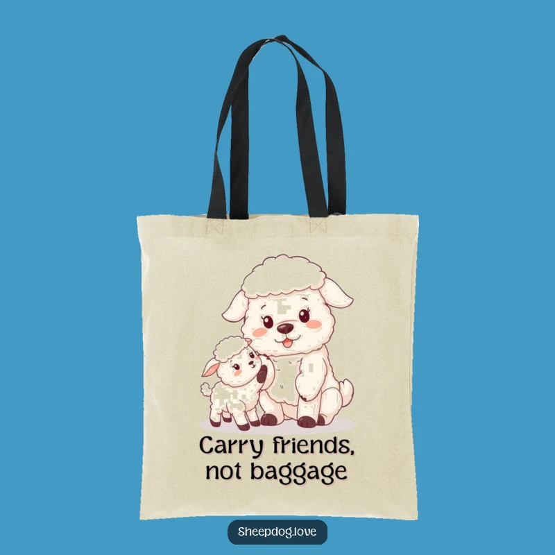 Funny Sheepdog Paw Tote Bag: Carry Farm Friends with Style