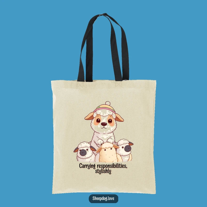 Funny Sheepdog Tote Bag: Carry Your Responsibilities With Style