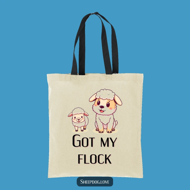 Funny Pleased Sheepdog Tote Bag - Durable Leader Dog Accessory Gift