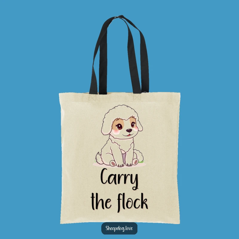 Funny Sheepdog Tote Bag: Calm Watcher Carry-All, Practical and Humorous Gift