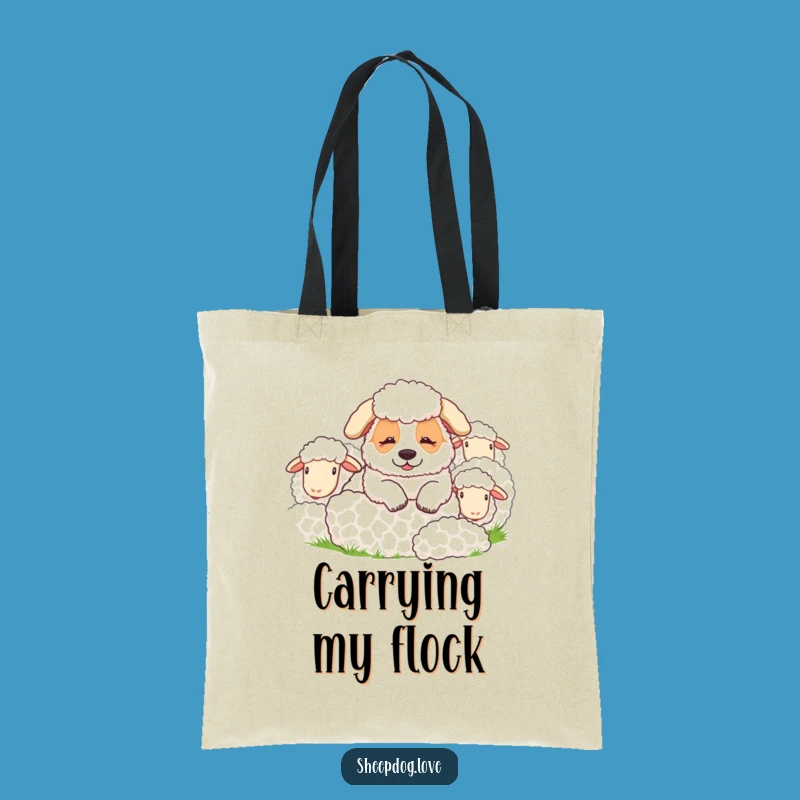 Funny Sheepdog Tote Bag: Carry Your Essentials with This Hilarious Funny Gift