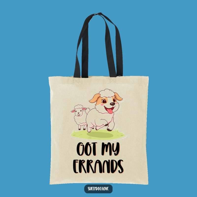 Funny Tongue Out Sheepdog Tote Bag - Durable Runner Dog Accessory Gift